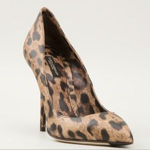 Dolce & Gabbana leather leopard pumps